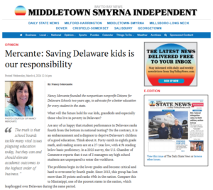 Newspaper news clip about need for school board candidates featuring C4DS founder